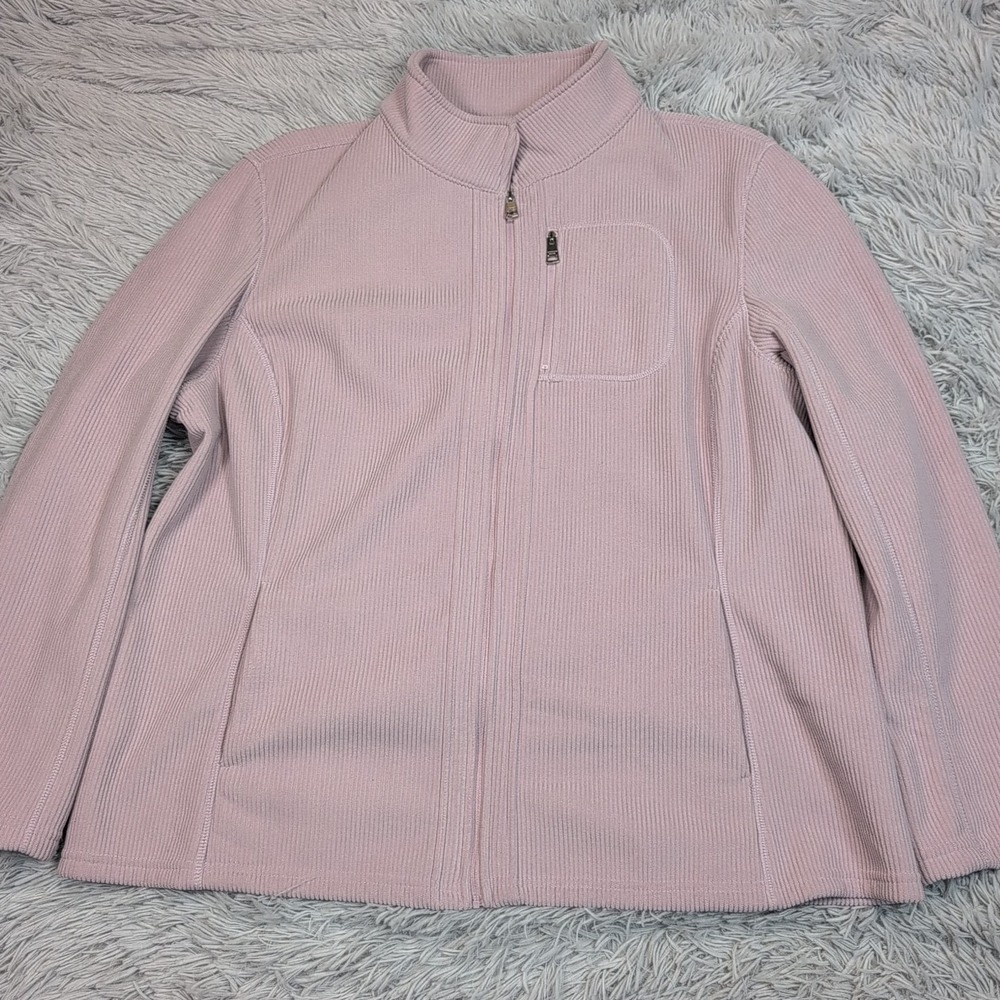 Andrew Marc Jacket Womens XXL Purple Textured Pockets Zip Up Comfort Soft Active